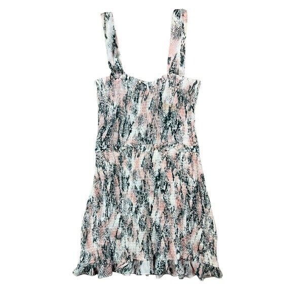 Buddy Love Monroe Smocked Mini Dress  Womens S  Pink / Gray Bodycon Sundress - Picture 2 of 10